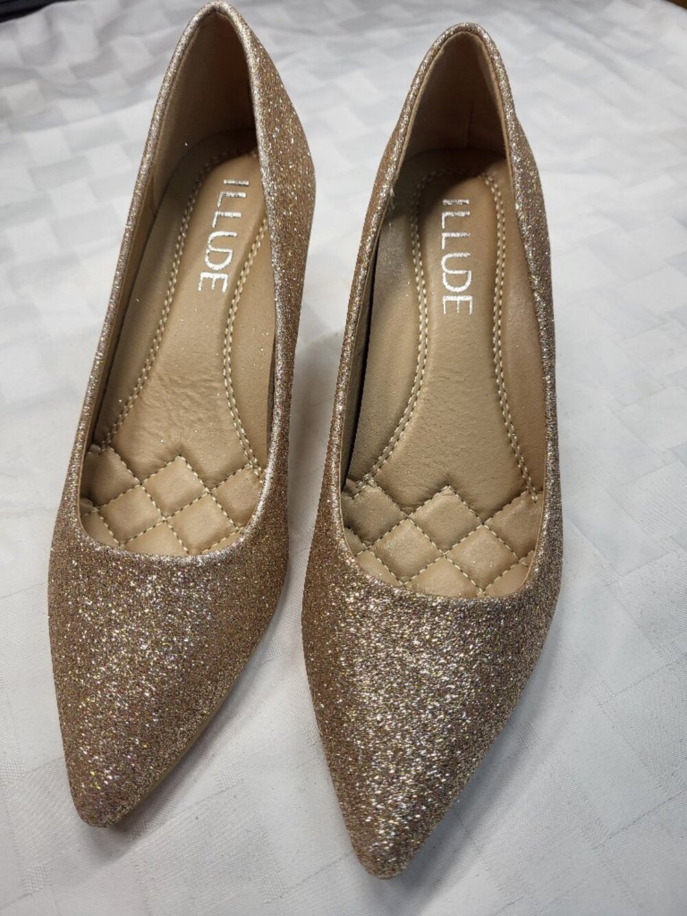Illude Rose Gold Women's Dress Heels Size 6.5
